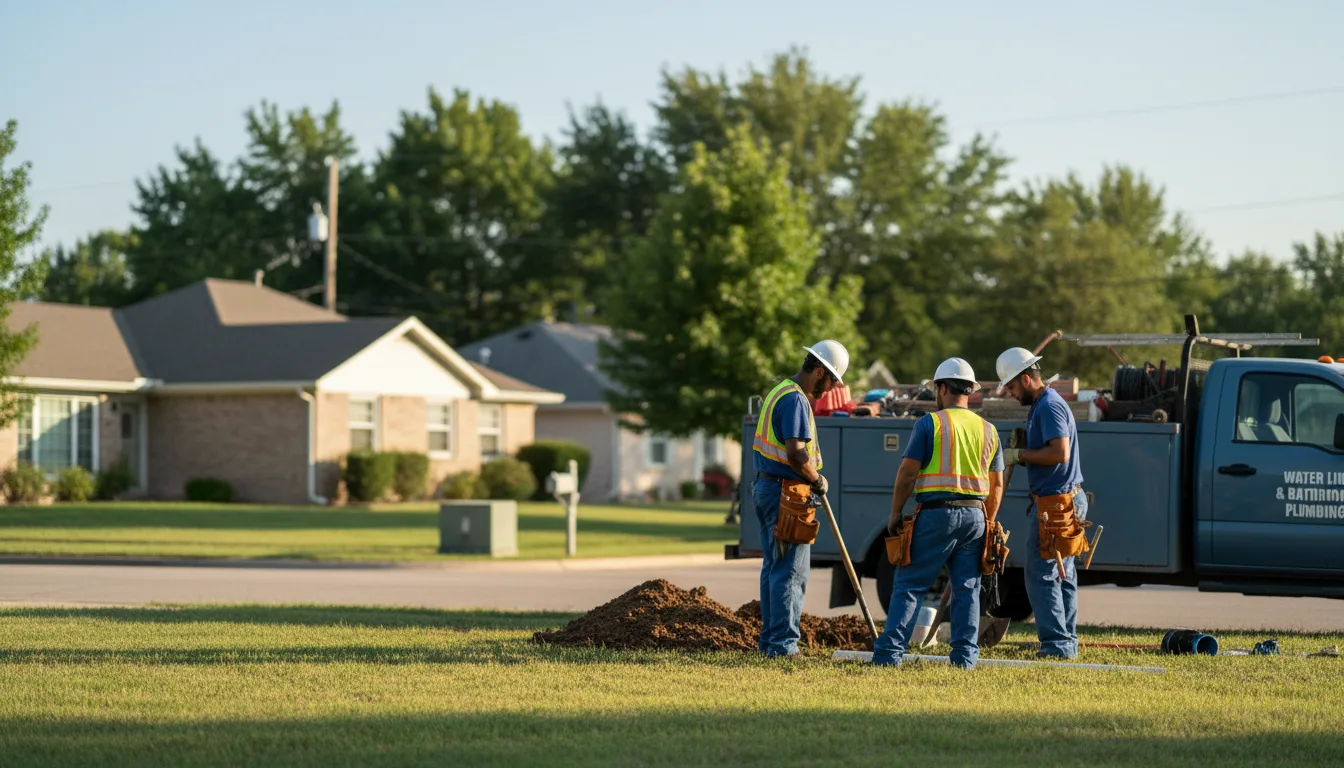 Residential water line and bathroom plumbing service in East Greenwich, RI